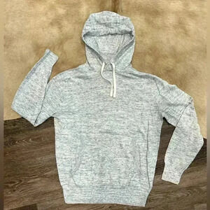 J. Crew Womens Size Small Hoodie Lightweight Sweater Cotton Light Gray